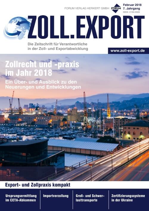 Ausgabe Februar 2018 Zollrecht und -praxis