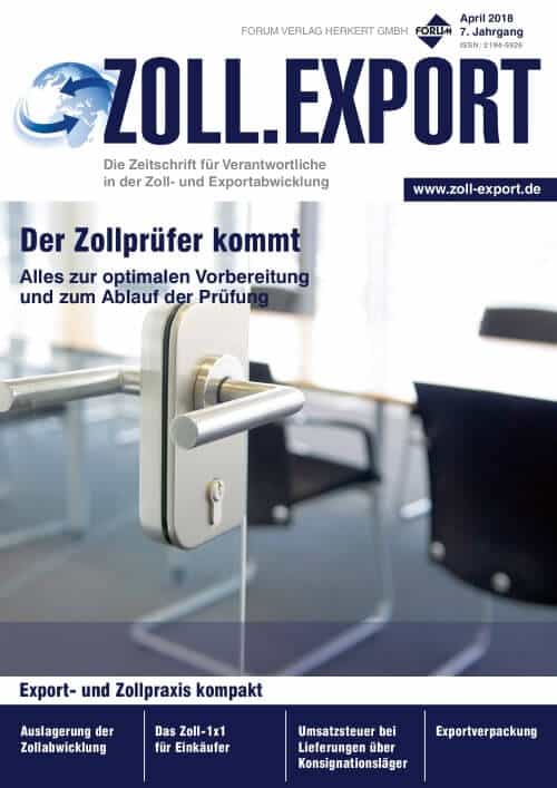 Ausgabe April 2018 Der Zollprüfer kommt