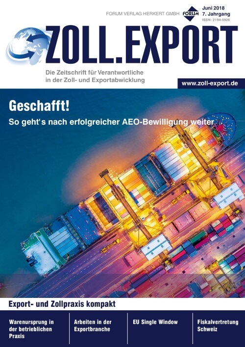 Ausgabe Juni 2018 AEO-Bewilligung