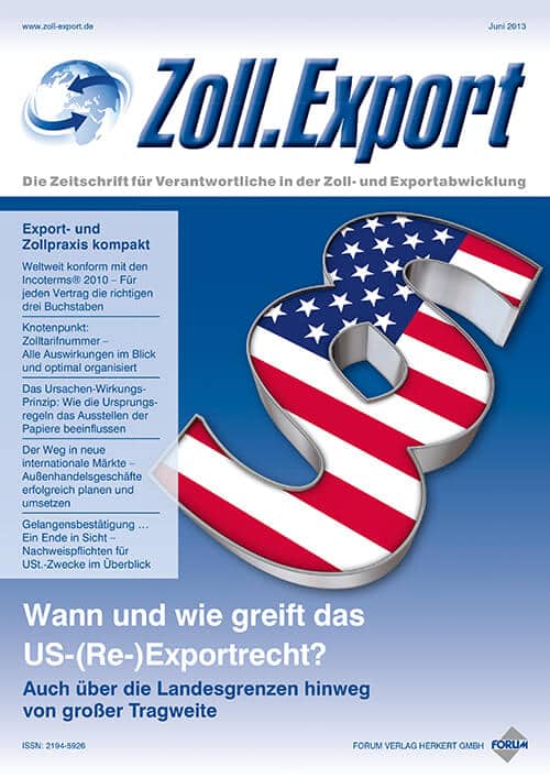 Ausgabe Juni 2013 US-(Re-)Exportrecht