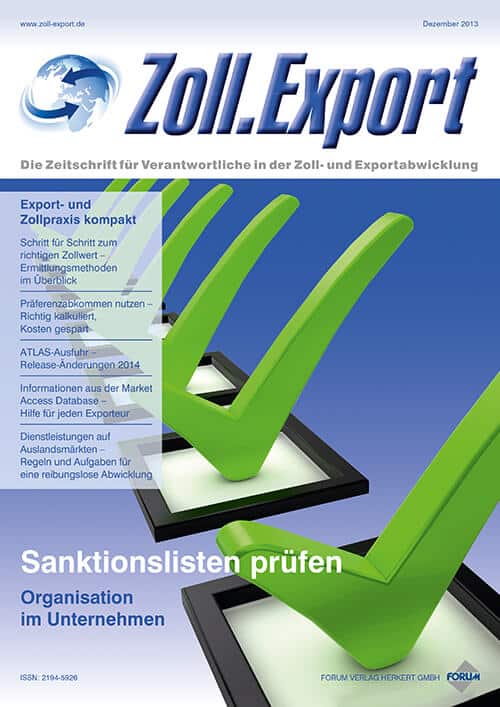 Ausgabe Dezember 2013 Sanktionslisten