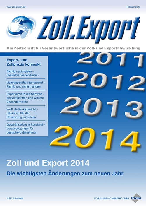 Ausgabe Februar 2014 Zoll und Export 2014