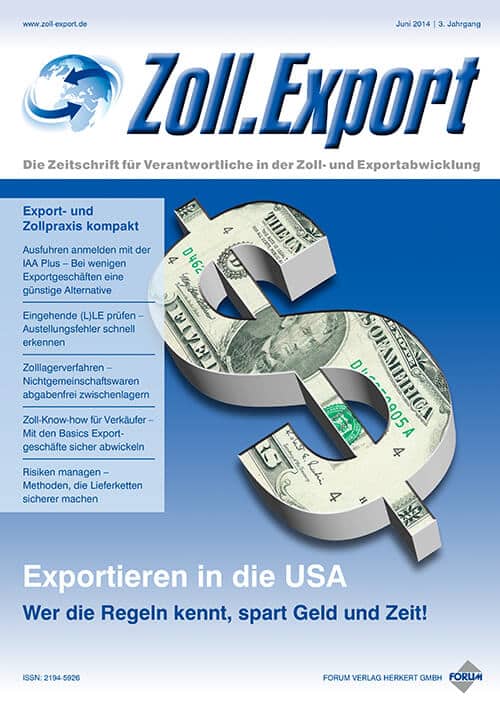 Ausgabe Juni 2014 Exportieren in die USA