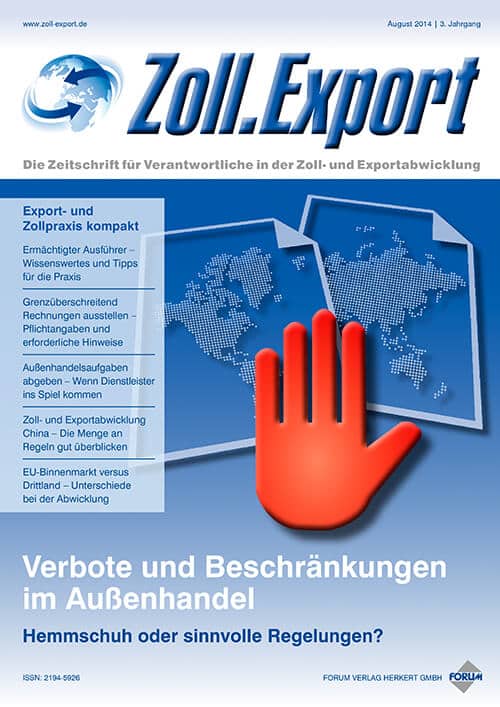 Ausgabe August 2014 Beschränkungen Außenhandel