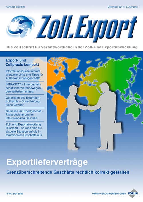 Ausgabe Dezember 2014 Exportlieferverträge