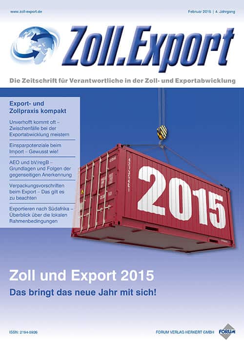Ausgabe Februar 2015 Zoll und Export 2015