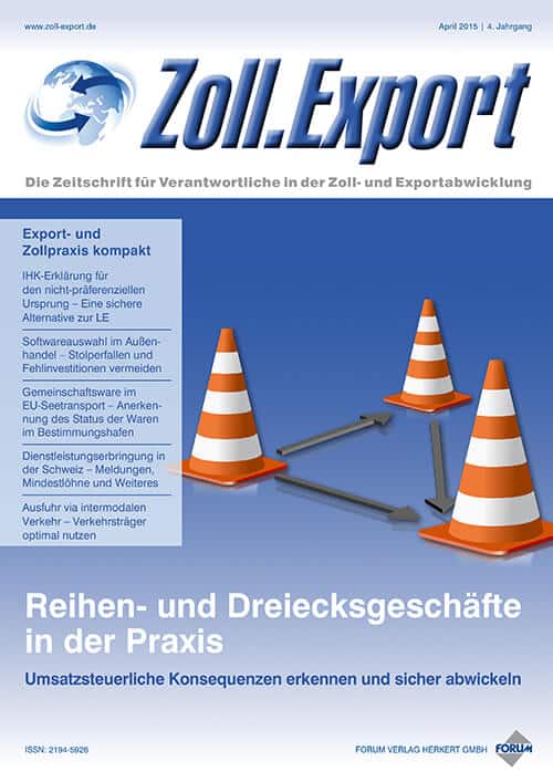 Ausgabe April 2015 Reihen- und Dreiecksgeschäfte