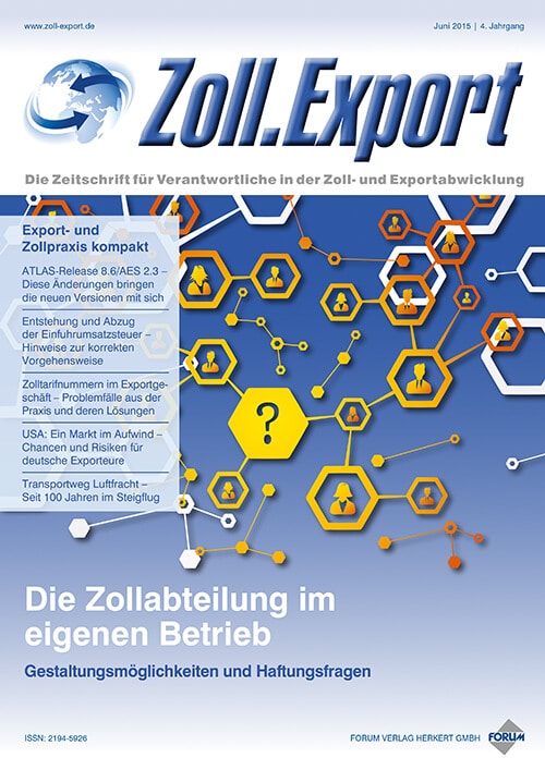 Ausgabe Juni 2015 Zollabteilung