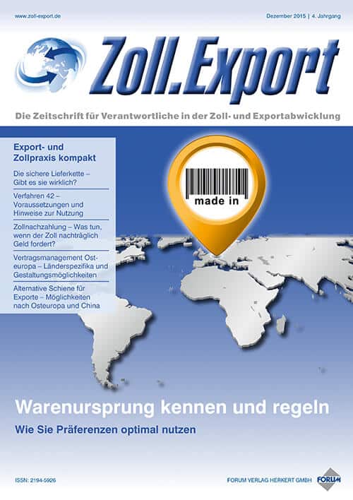 Ausgabe Dezember 2015 Warenursprung