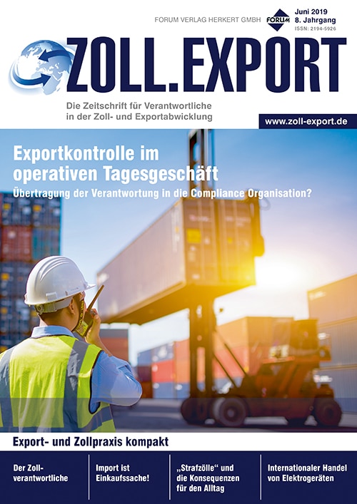 Ausgabe Juni 2019 Exportkontrolle