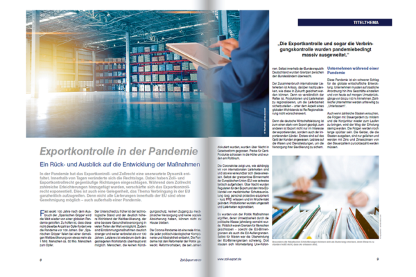 Exportkontrolle in der Pandemie