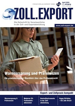 Ausgabe April 2022 Warenursprung und Präferenzen