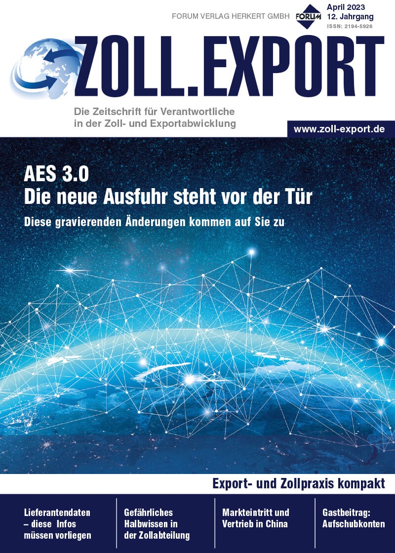 Ausgabe April 2023 AES 3.0 – die neue Ausfuhr steht vor der Tür