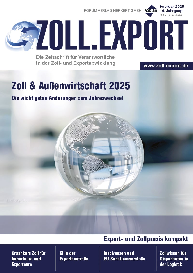 Ausgabe Februar 2025 Zoll & Außenwirtschaft 2025