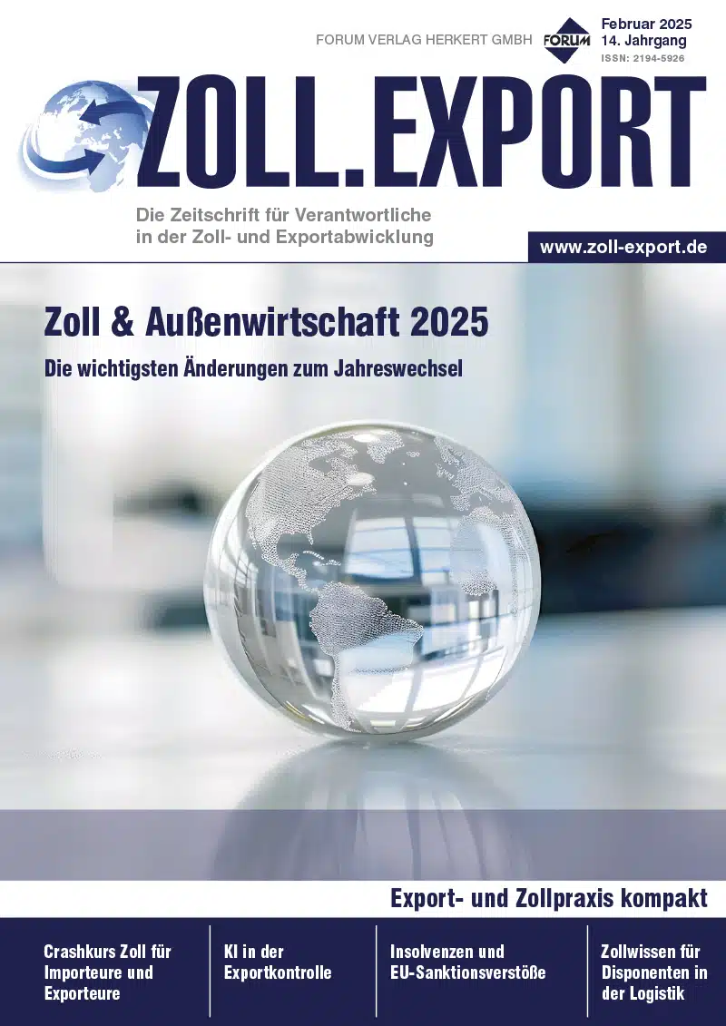 Ausgabe Februar 2025 Zoll & Außenwirtschaft 2025